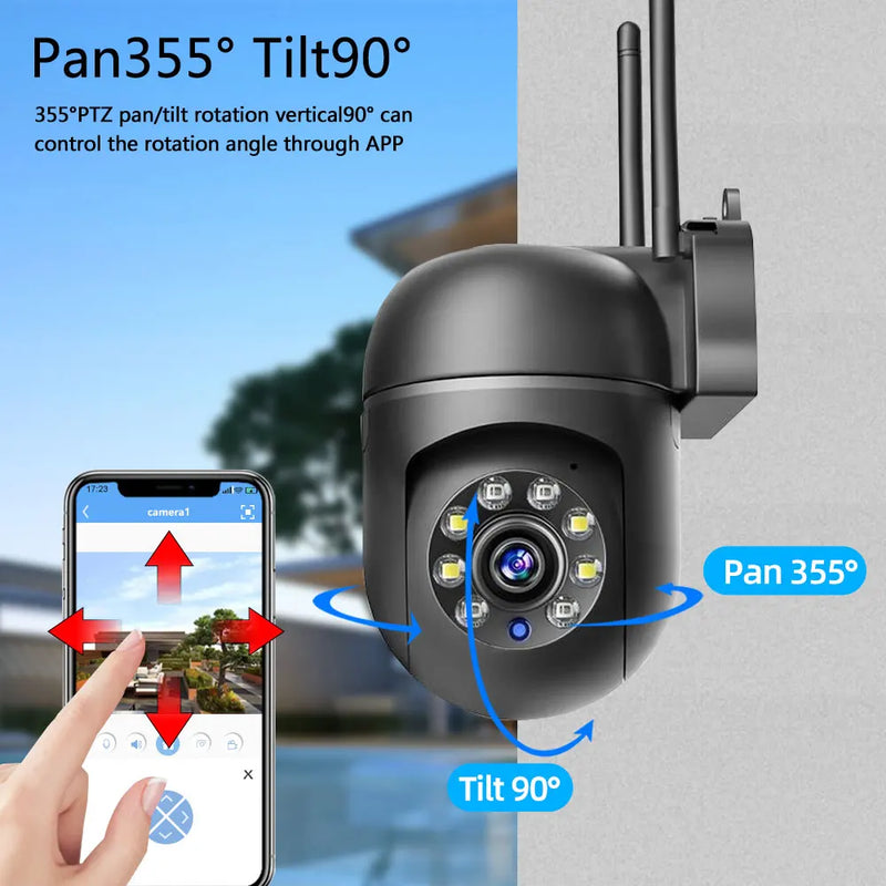 O-KAM 5MP Wireless Indoor/Outdoor WIFI Camera 1080P CCTV Two Ways Audio Track Security MINI Camera Support 2.4G WIFI PTZ Control