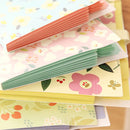 Kawai Floral File Folder 6 Layers Document Bag Cute File Organizer Bill Folder Storage Pouch Korean Stationery Office Supplies