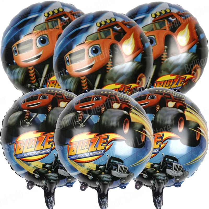 Disney Lightning McQueen Foil Balloons Set,Cars Birthday Decorations, Baby Shower, Race Car, Party Supplies, Gifts, 18Inch, 6Pcs