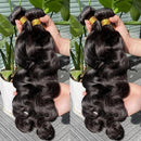 Mishell 38 40 Inches Body Wave Bundles With 13x4  Lace Frontal Natutral Brazilian Remy Human Hair Extensions for Black Women