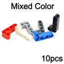 10Pcs Building Blocks Technical Thick Bulk DIY 2x4 L-Shape Arm Liftarm Compatible 32140 Assembles Particles Moc Parts Toy Bricks