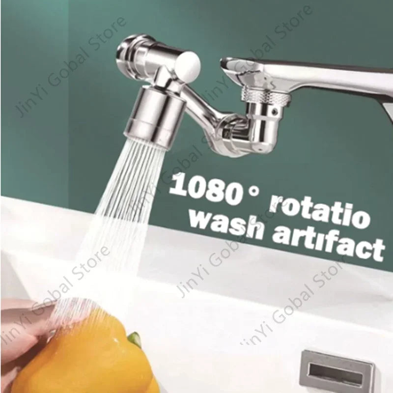 1080° Rotatable Multifunctional Extension Faucet Universal Faucet Splash Filter Bathroom Basin Kitchen Tap Nozzle Extend Adapter