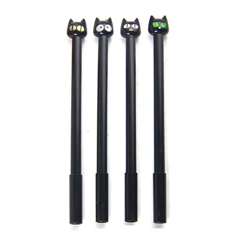 4pcs / Set Kawaii Gel Pen 0.5mm Creative Cat Cartoon Cute Kids Gift Neutral Ink Pen School Office Writing Supplies Stationery