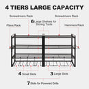 Organizer Garage Tool Organizer Power Tool Wall Mount 4 Layer Garage Storage Rack for Drill Screwdriver Home Storage Rack
