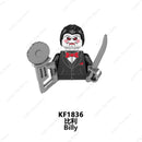 SAW Horror Movie Jack Ripper Mini Action Figures Building Blocks Brick Models Silent Hill Horrifying Chainsaw Man Halloween Toys