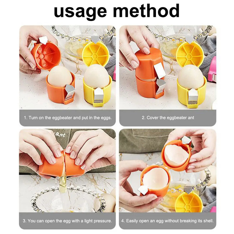 3-1PC Egg Shell Opener Portable Egg Opener Kitchen Handheld Egg Shell Crusher Household Press Egg Shell Separator Kitchen Gadget