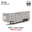 Technical Truck Engineering 6x4 Tractor Unit Semi Trailer Container Modified from 42078 the Mark Anthem MOC Building Blocks Toys