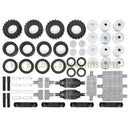 56PCS Moc Technical Wheel Building Blocks Bricks Pin Tyre Axle Connector Car Technology Automobile Parts Set Toy