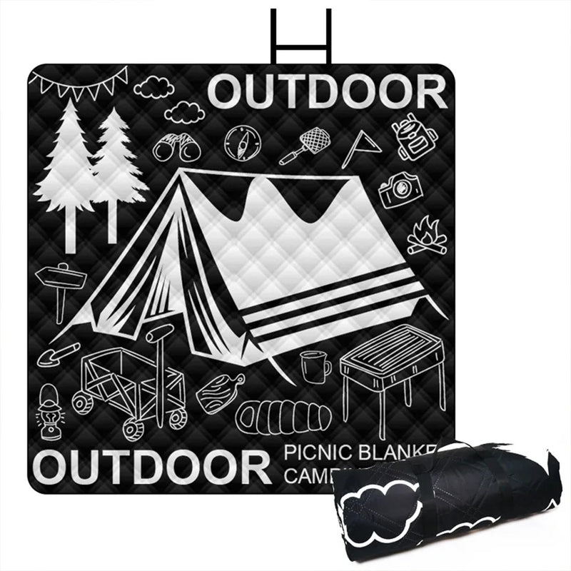 Ultrasonic Picnic Mat Thickened Waterproof Beach Blanket Camping Tent Grassland Mat Outdoor Sleeping Pad Camping Accsesorios