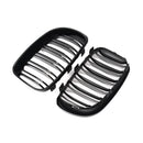SAIQINGSP CAR Accessories TOOLS Front Grilles For BMW E81 E82 E87 E88 118i 128i 02007-2013 Gloss Black + Double Line