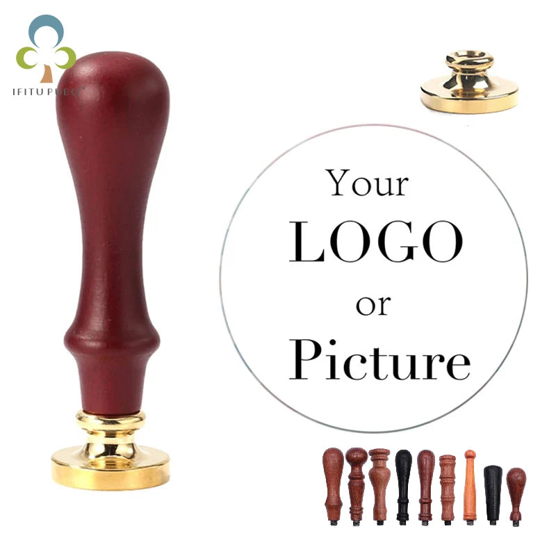 Custom Stamps Metal Stamps Wax Seals Stamps Customize Your Own Logo Gift Stamps Replaceable Handles Invitation Stamps