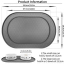 Dog Food Mat Pet Placemat Cat Bowl Pad Cats Drinking Feed Mats Easy to Clean Non-Slip Silicone Round Pet Feeding Water Supplies