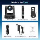 Combination sales SMTAV 3PCS AI Tracking 4K NDI 20X Camera SDI USB PTZ Camera HDMI IP Support POE Gift POE Switch