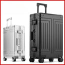 Trolley Box Rolling Luggage Silver High Capacity Suitcase Aluminum-magnesium Alloy Suitcase Universal Wheel