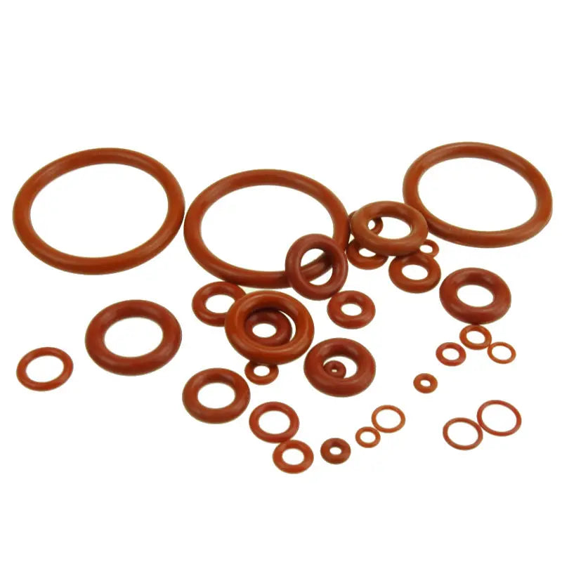 200pieces 2mm Thickness Silicon Rubber O-ring Sealing 5-23mm OD Red Heat Resistance O Ring Seals Gaskets
