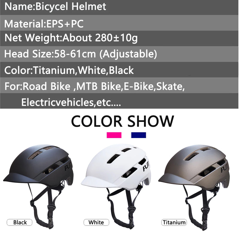 PJT New Cycling Helmet Safety Cap Ultralight Cycling Helmets Road Mtb Racing Bike Equipments Women Men In-Mold Bicycle Helmet