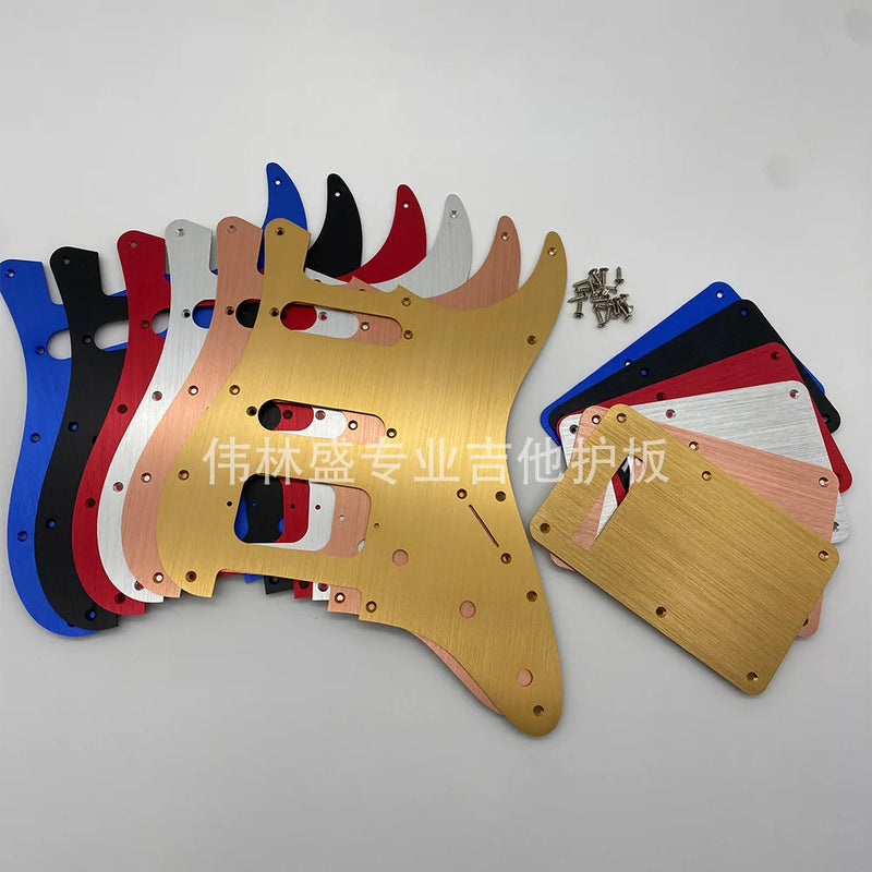 Guitar guard 11-Holes Aluminum Anodized Modern Style Strat SSH Guitar Pickguard Scratch Plate Fits for American/Mexican Fend