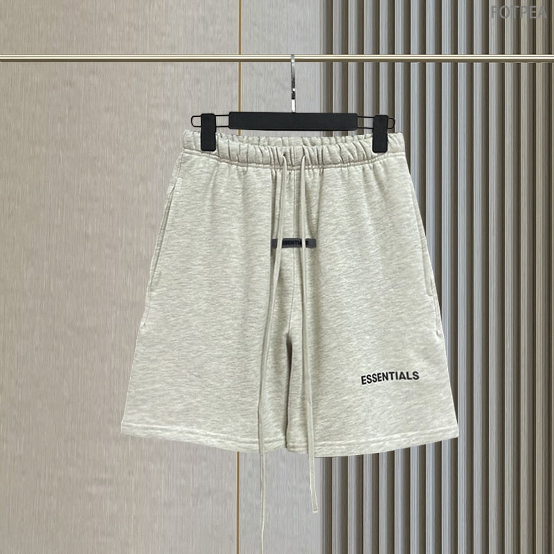 FW21 New Men's Essentials Summer Shorts Reflective Letter Streetwear Hip Hop Quick-Drying And Breathable Cotton Sports Shorts