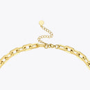 ENFASHION Punk Square Chain Necklaces For Women Gold Color Stainless Steel Goth Necklace Fashion Jewelry Christmas Collar P3159