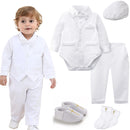 Baby Boy Christening Outfit Infant Baptism Easter Blessing Suit Toddler Wedding Chritmas Xmas Formal Ring Bearer Clothes Set