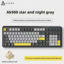 AJAZZ AK980 Mechanical Gaming keyboard, 2.9cm TFT Screen, Volume Knob, 98-Key Gasket Structure, RGB Lighting, Hot-Swappable PR4