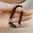 Creative Cute Big Eye Cat Luminous Bracelets For Women Animal Pendant Beaded Hand Chain Friendship Couple Bracelet Jewelry Gifts