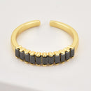 ANDYWEN 925 Sterling Silver 5 Color Summer Square Zircon CZ Resizable Rings New 2020 Fashion Round Adjustal Circle Women Jewelry