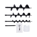 3pcs Spiral Drill Bits 4in/6in/8in Width For Garden Fence Planter and Post Hole Excavator Digger Ground Drilling Tool Borer