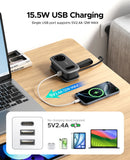 ORICO EU Plug Travel Power Strip with 3AC 3USB Port 1.1M Extension Cable 5-In-1 Charging Smart Socket for Home/Travel Save Space