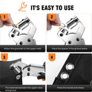 DayPlus Grommet Tool Kit 3/8 Inch Eyelet Press Pliers 10mm Manual Handheld with 500pcs Silver Grommets For Tarpaulin,Clothing