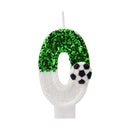 0-9 Numbers Football Cake Candle Kids Sports Theme Football Birthday Party Decoration Favors Cupcake Topper Cake Decor Supplies