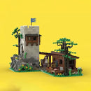 Fast delivery MOC-134494 Lion Knight Archery Range Small Particle Assembled Building Block Toy Medieval Building Castle Model