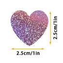 500pcs Heart Stickers for Envelopes Valentine's Day Sparkling Heart Stickers Decorative Love Stickers Holiday Decoration