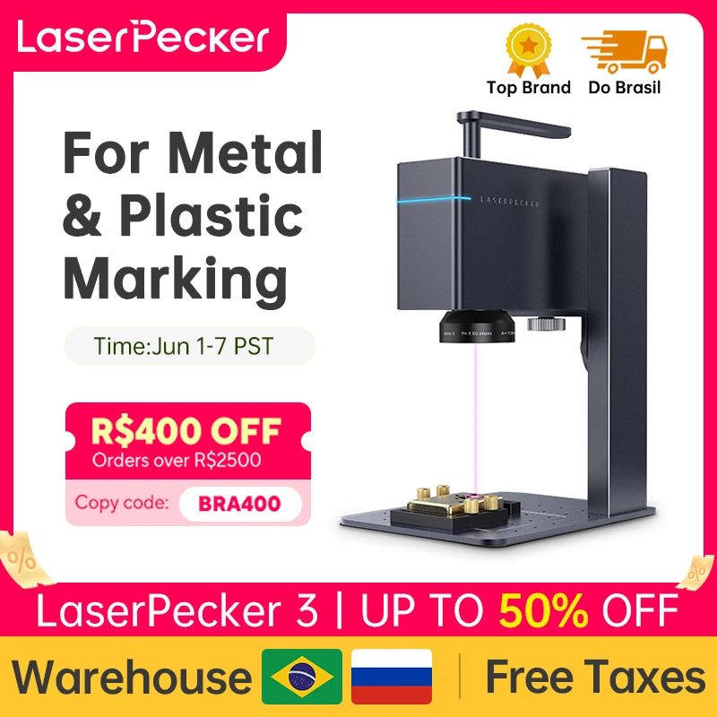 Laserpecker Metal and Plastic Laser Engraver LP3 Portable Laser Engraving Machine Mobile marking machine for production carving