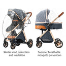 Baby Stroller 3 in1 Cart Baby Crib Baby Carriage for Newborns Luxury Foldable Light Travel Newborn Mom Infant Kids Child Nest