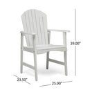 Easter Outdoor Weather Resistant Acacia Wood Adirondack Dining Chairs (Set of 2)