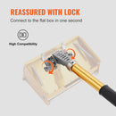 SucceBuy Drywall Flat Box Handle 40''-64'' Anodized Aluminum 5-Section Length Adjustable Non-Slip Grip for Plasterboard