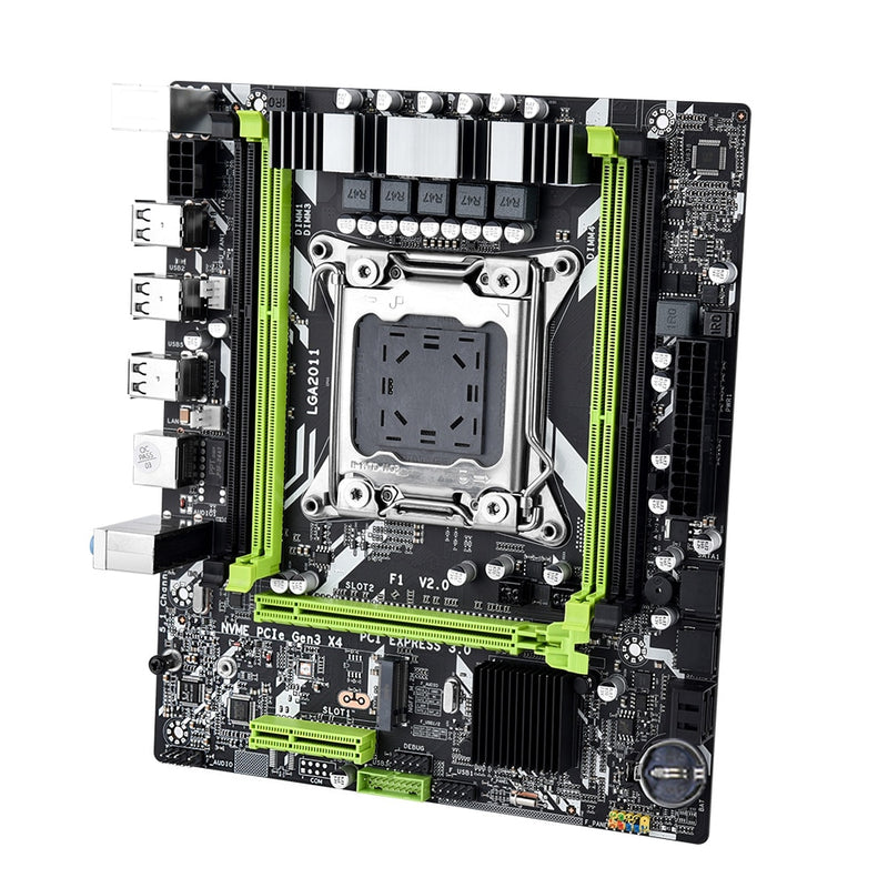 X79 LGA 2011 motherboard  E5 2620 CPU 4pcs x 4GB = 16GB DDR3 1333Mhz 10600  ECC REG Memory Set M-ATX combos M.2 SSD