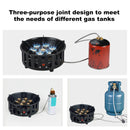 21000W Electronic Ignition Gas Stove with Adapter Portable Outdoor Furnace Barbecue Burner Cookware for Outdoor Camping Tourist