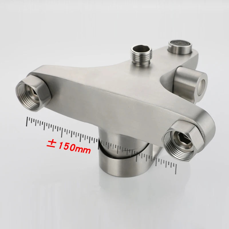 Bathroom Shower Faucet Stainless Steel Mixer Tap Hot Cold Bathroom Accessories Mixer Mixing Valve Bathtub Shower Faucets Set