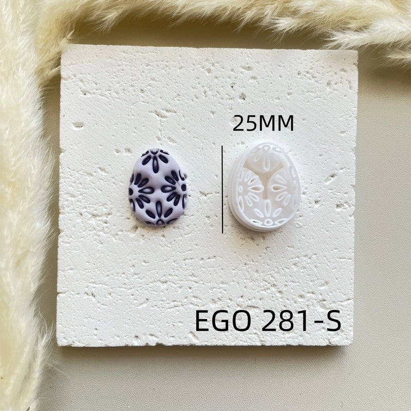 Shapes Small Easter Theme Polymer Clay  Cutter for Making Earrings, Easter Egg Rabbit Shape crucifix Soft pottery jewelry making