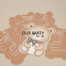 10 Sheets Gender Reveal Theme Predicitions Advice Game Card Cartoon Bear Voting Card for Baby Shower Birthday Party Decoration