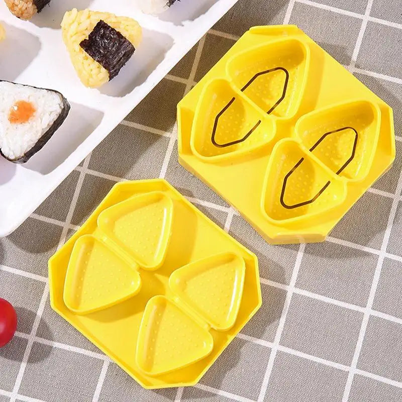 Sushi Making Kit Triangular Plastic Sushi Rice Ball Maker Mold DIY Onigiri Sushi Mold Maker Set Kitchen Gadgets