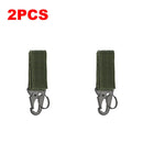 1-4PCS Tactical Hanging Buckles Nylon Webbing Carabiners Belt Triangle Keychain For Outdoor Climbing Camping Tools Accessories