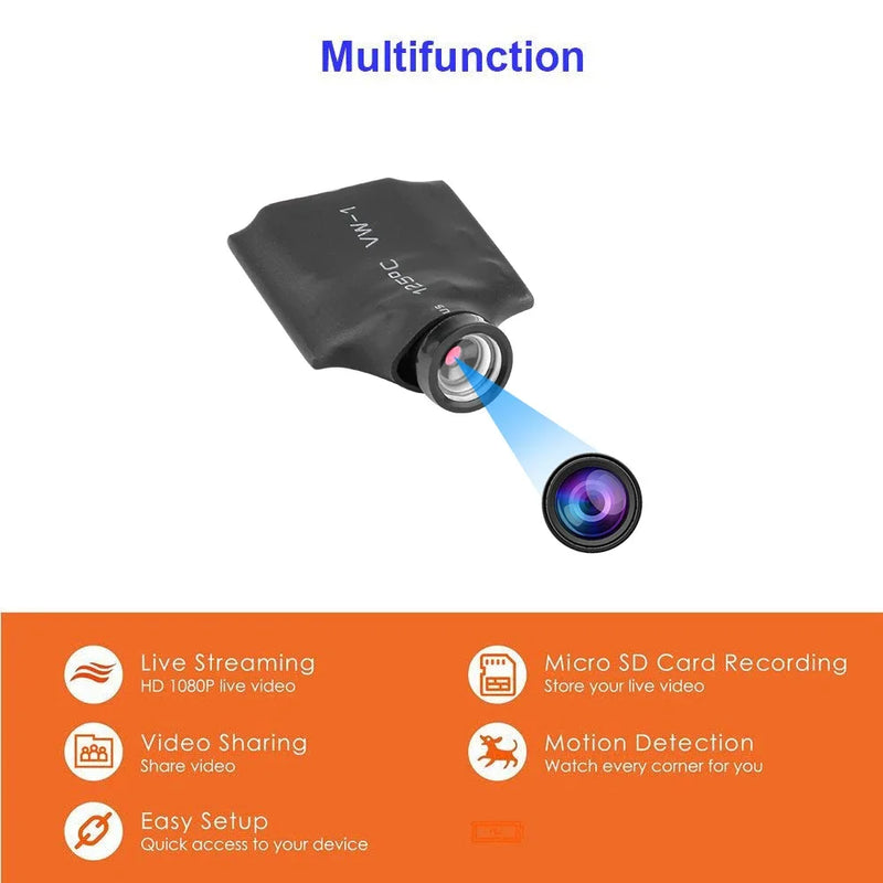 120° Wide Angle Wifi DIY Mini Camera 1080P Video Recorders Motion Push Home Baby Monitor Mini Size Camcorders Wifi Remote View