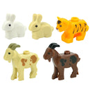 MOC City Animal Zoo Fram Accessories Building Block Figures Goat Sheep Eagle Owl Panda Parrot Seagull Penguin Bricks Toy Gift