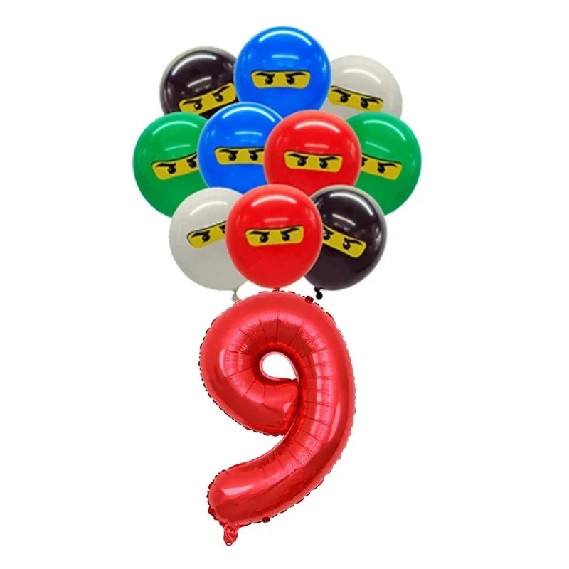 Ninja Them Birthday Party Decorations Kids Disposable Tableware Popcorn Paper Plates Balloons Cup For Boys Baby Shower Supplies