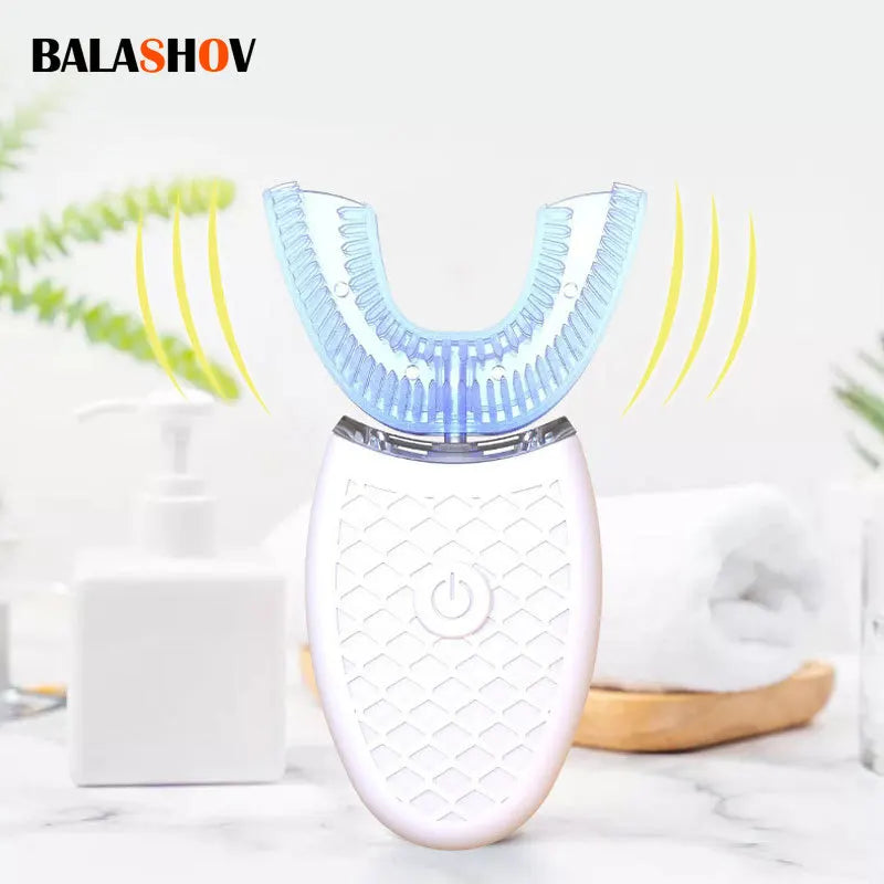 Electric Toothbrush U Shape Sonic Automatic Intelligent Toothbrushes Waterproof Silicone Teeth 360 Degree Cleaning Tooth Brush