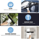 Cordless Window Vac Cleaner Rechargeable - 28cm Squeegee Element & 150ml Water Tank, Window Washer with 200ml Spray Bottle