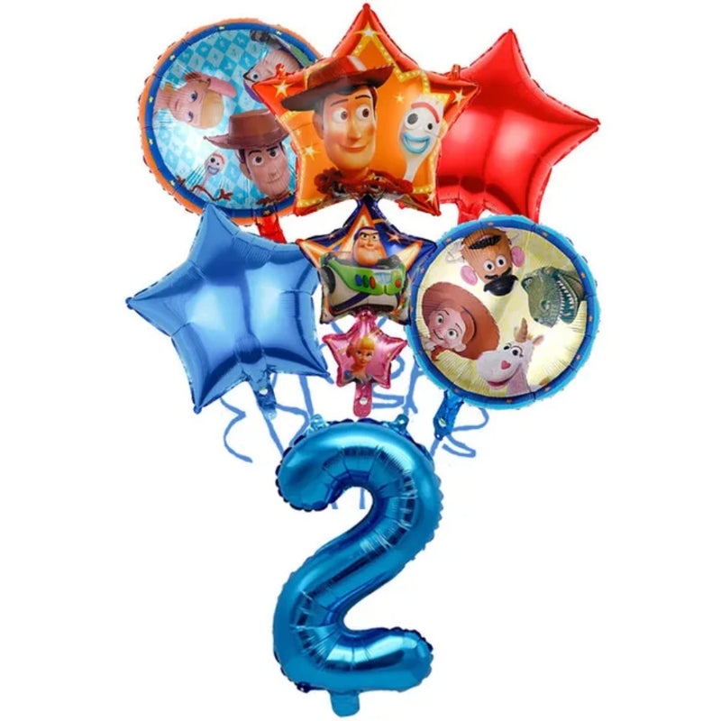 Toy Story Birthday Party Supplies  Cowboy Buzz Lightyear Balloons Snap Bracelet Paper Plate Cup Banner Birthday Gift Surprise